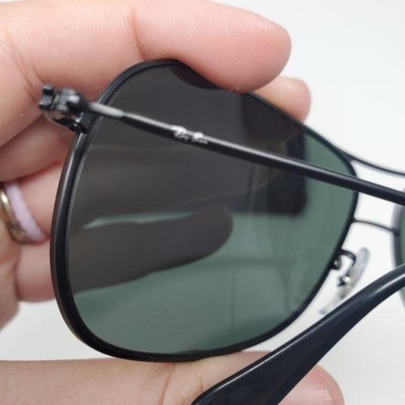 RAY-BAN Aviator Sunglasses Black RB 3267 NWOT - Picture 4 of 7